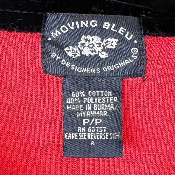 Moving Bleu Button Up Ugly Christmas Snowman Sweater Size Small - Picture 4 of 5